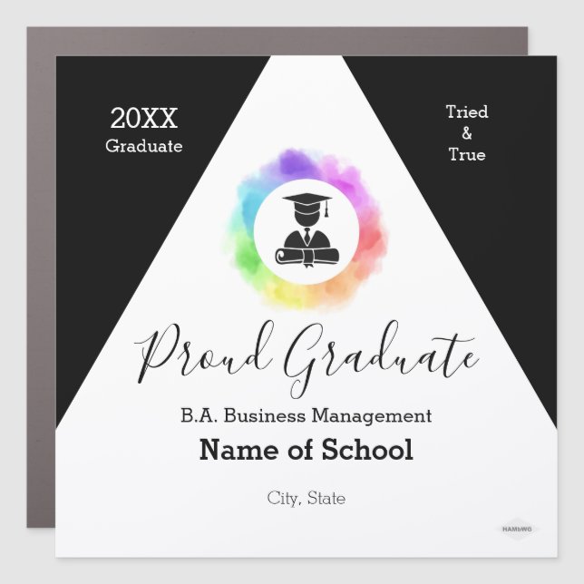 Proud Graduate Car Magnet HAMbyWG (Front)