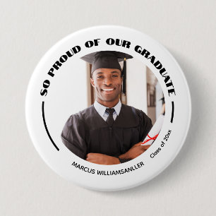 Proud Graduate Photo Graduation Button
