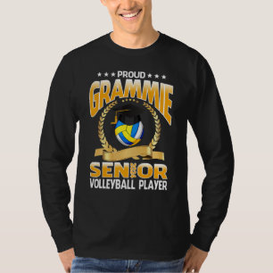 Proud Grammie Senior 2024 Volleyball Player Gradua T-Shirt