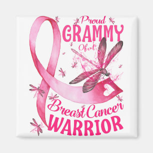 Proud Grammy Of A Breast Cancer Warrior Awareness Magnet