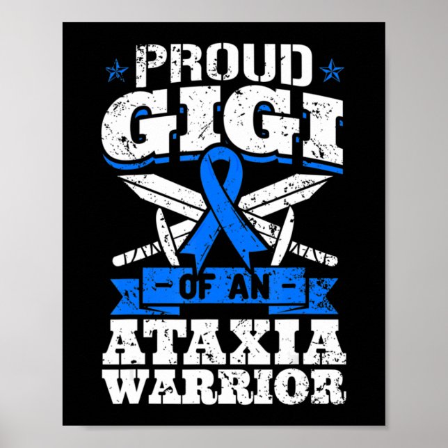 Proud Granddad Of A Rett Syndrome Warrior Awarenes Poster (Front)