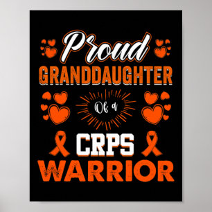 Proud Granddaughter Of A Crps Warrior Month Orange Poster