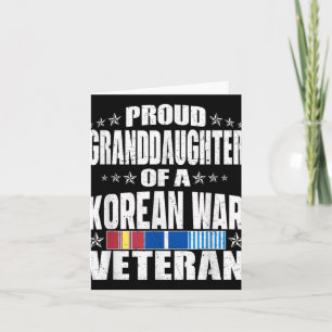 Proud Granddaughter Of A Korean War Veteran Milita Card