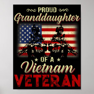 Proud Granddaughter Of A Vietnam Veteran Grandpa Poster