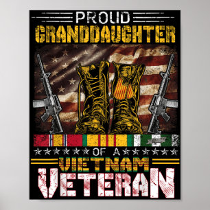Proud Granddaughter Of A Vietnam Veteran Shirt _ V Poster