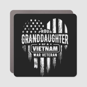 Proud Granddaughter Vietnam Vet Grandpa Veteran Car Magnet