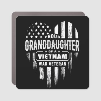 Proud Granddaughter Vietnam Vet Grandpa Veteran Car Magnet by ne1512BLVD at Zazzle