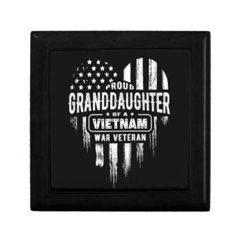 Proud Granddaughter Vietnam Vet Grandpa Veteran Gift Box by ne1512BLVD at Zazzle