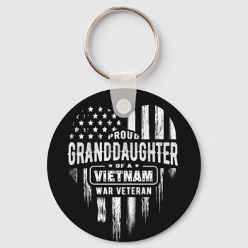 Proud Granddaughter Vietnam Vet Grandpa Veteran Keychain by ne1512BLVD at Zazzle