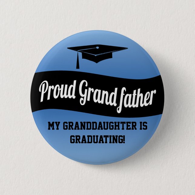 Proud Grandfather - Graduation Button (Front)