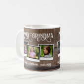 Proud Grandma 3 Photo Snapshot Mother's Day Coffee Mug (Front Left)