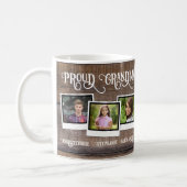 Proud Grandma 3 Photo Snapshot Mother's Day Coffee Mug (Left)