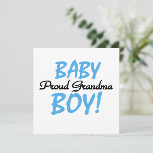 Proud Grandma Baby Boy Gifts (Standing Front)
