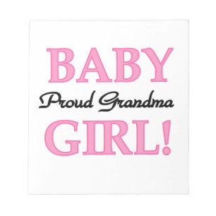 Proud Grandma Baby Girl Gifts Notepad