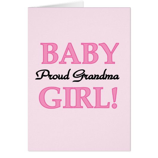 Proud Grandma Baby Girl Tshirts and Gifts (Front)