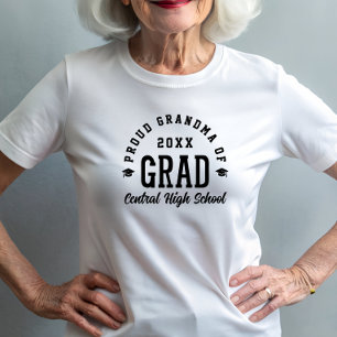 Proud Grandma Grad Varsity Typography Graduation Tri-Blend Shirt