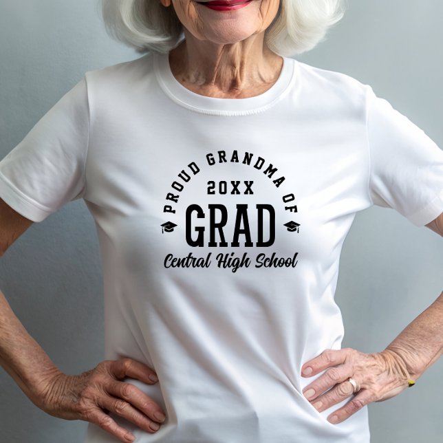 Proud Grandma Grad Varsity Typography Graduation Tri-Blend Shirt (Creator Uploaded)