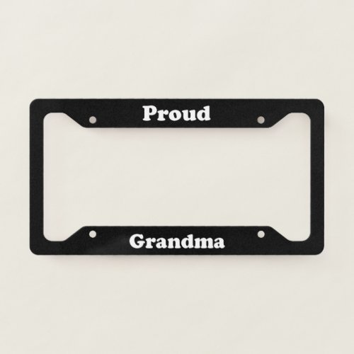 Proud Grandma License Plate Frame