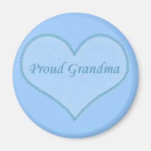 Proud Grandma Magnet, Blue Magnet