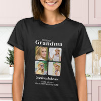 Proud GRANDMA Modern Custom 4 Photo Graduation