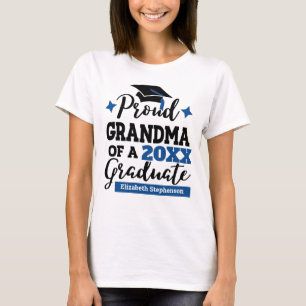 Proud Grandma of 2022 graduate black blue tassel T-Shirt