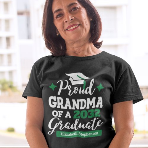 Proud Grandma of 2023 graduate green tassel T_Shirt