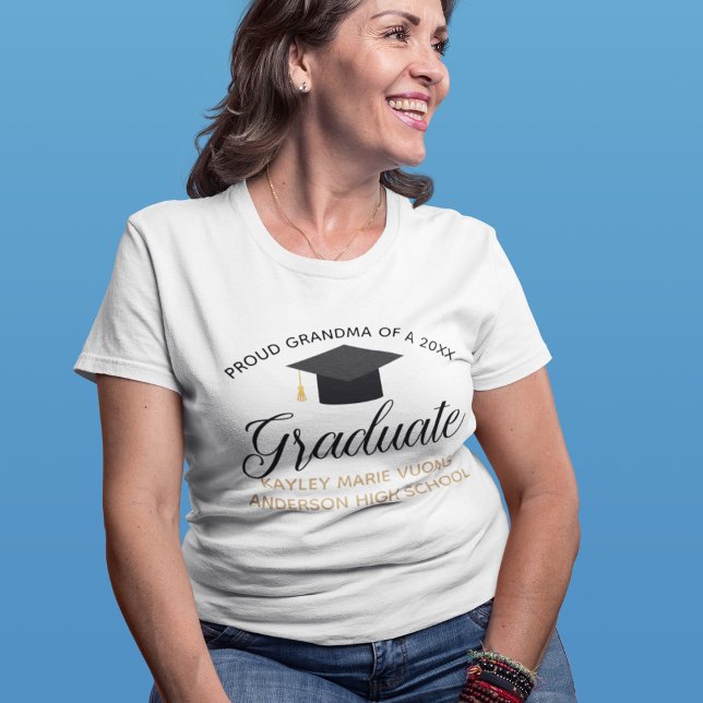 Proud Grandma of 2026 Graduate Custom Graduation T-Shirt (Creator Uploaded)