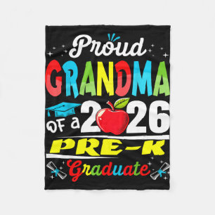 Proud grandma of 2026 pre-k graduate mothers day fleece blanket