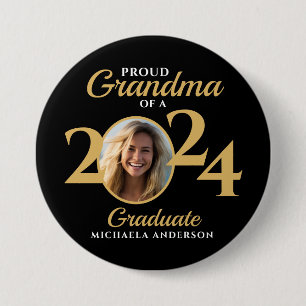 Proud Grandma of a 2024 Graduate Photo & Name Button