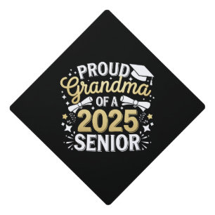 Proud Grandma Of A 2025 Graduate Graduation Golden Cap Topper