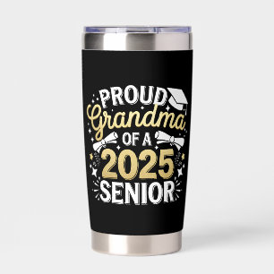 Proud Grandma Of A 2025 Graduate Graduation Golden Insulated Tumbler