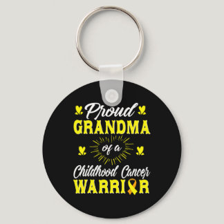 Proud Grandma Of A Childhood Cancer Warrior Awaren Keychain