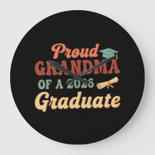 Proud Grandma of a Class of 2026 Graduate Senior Large Clock