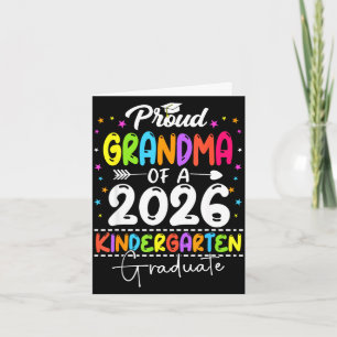 Proud grandma of a class of 2026 kindergarten card