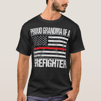 Proud Grandma of a Firefighter Fireman T-Shirt