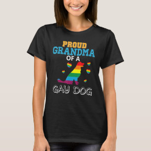 Proud Grandma Of A Gay Dog Lesbian Pride Lgbt Rain T-Shirt