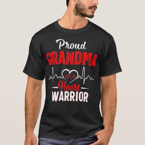 Proud Grandma of a Heart Warrior CHD Awareness T_Shirt