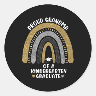 Proud Grandma Of A Kindergarten Graduate School Ra Classic Round Sticker