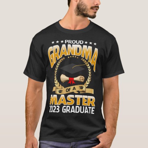 Proud Grandma Of A Master 2023 Graduate T_Shirt