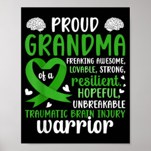 Proud Grandma of A Traumatic Brain Injury Warrior Poster