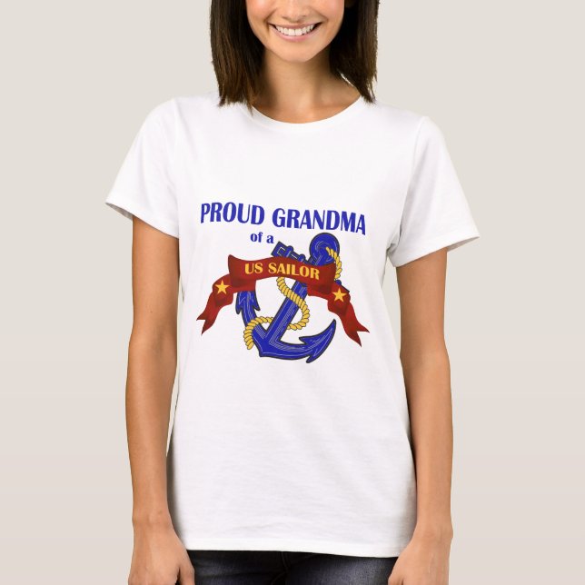 Proud Grandma of a US Sailor T-Shirt (Front)