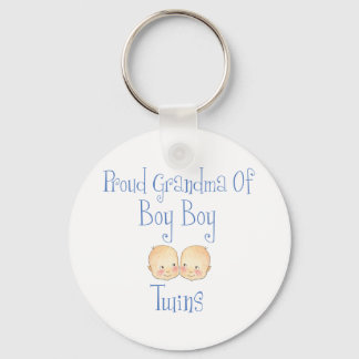 Proud Grandma of Boy Twins Keychain