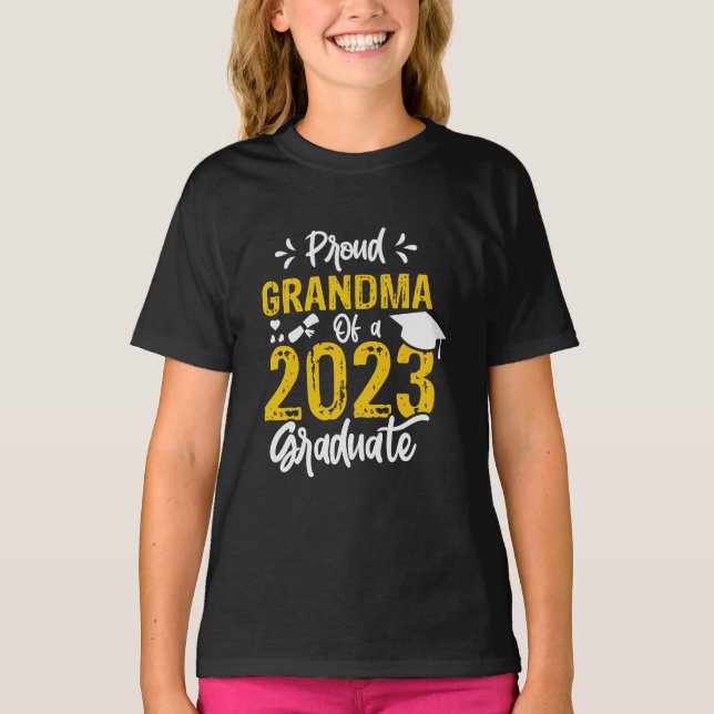 Proud Grandma Of Graduate 2023 T-Shirt (Front)