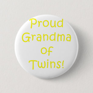 Proud Grandma of Twins Button