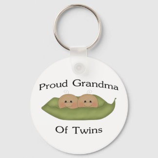 Proud Grandma Of Twins Keychain