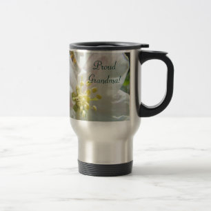 Proud Grandma Travel Coffee Mug Apple Blossoms