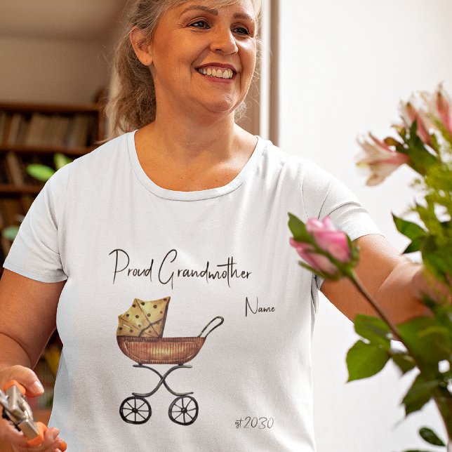Proud Grandmother Baby Shower Plus Size T-Shirt (Creator Uploaded)