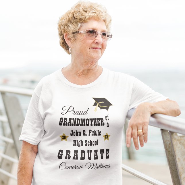 Proud Grandmother of Graduate Name Graduation T-Shirt (Creator Uploaded)