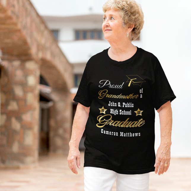 Proud Grandmother of Graduate Name Graduation Tri-Blend Shirt (Creator Uploaded)