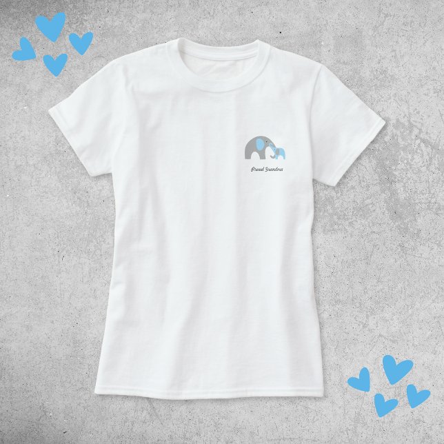 Proud Grandmother of Grandson CUSTOMIZABLE wording T-Shirt (Creator Uploaded)